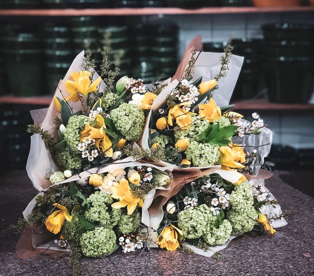 Bukett från blombutik på kungsholmen